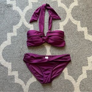 Seafolly Twist Bandeau Bikini in Boysenberry